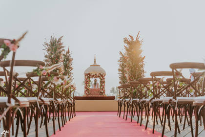 Aisle / Walkway and Mandap — Anand Karaj decor — Alila Diwa Goa